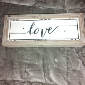 Charming Love Wall Art in White and Gray